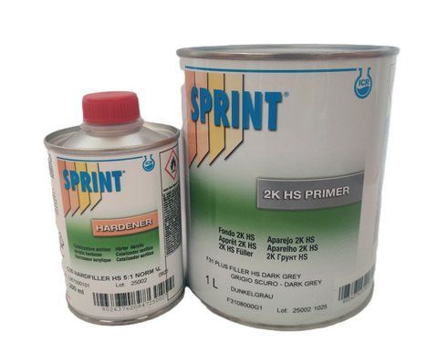Sprint F31 2K Primer Dark Grey (1L) грунт наповнювач +C35 затверджувач HS 5:1 нормал (200мл) 8026376153425 фото